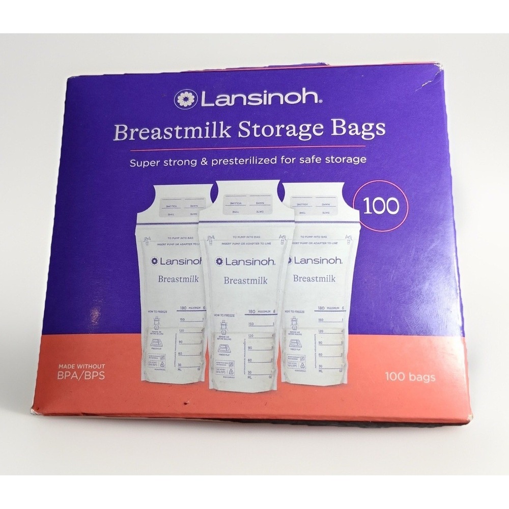 Lansinoh‎ Breastmilk Storage Bags 100 Count Pre-sterilized BPA BPS Free 44677